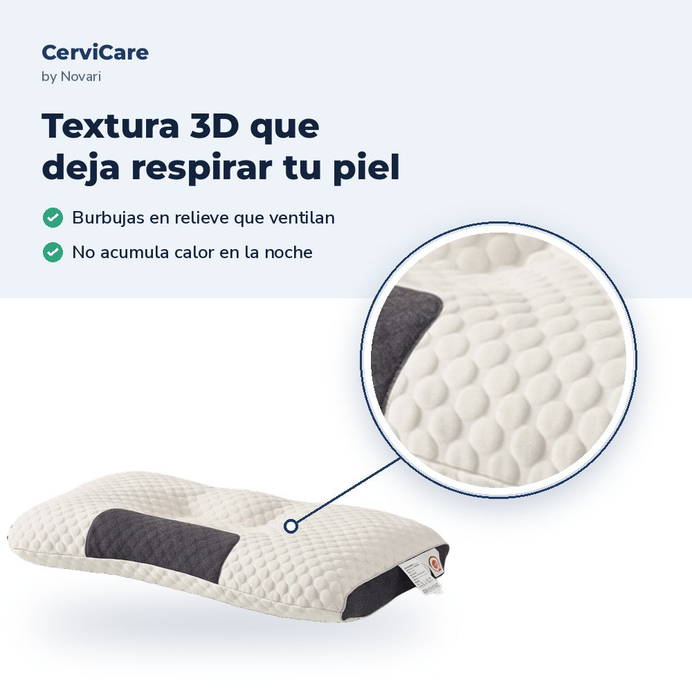 Textura 3D ventilada de la almohada CerviCare